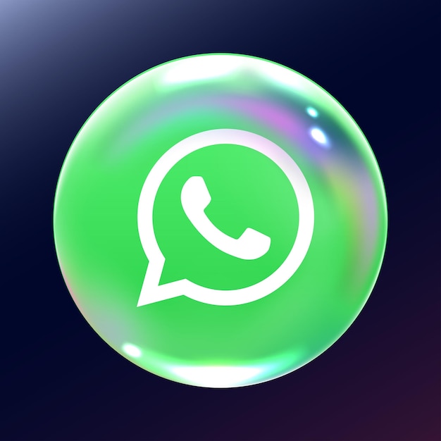 Vector whatsapp logo bubble style icon design