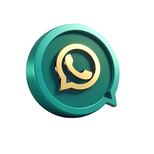 Vector whatsapp logo icon isolated 3d render illustration