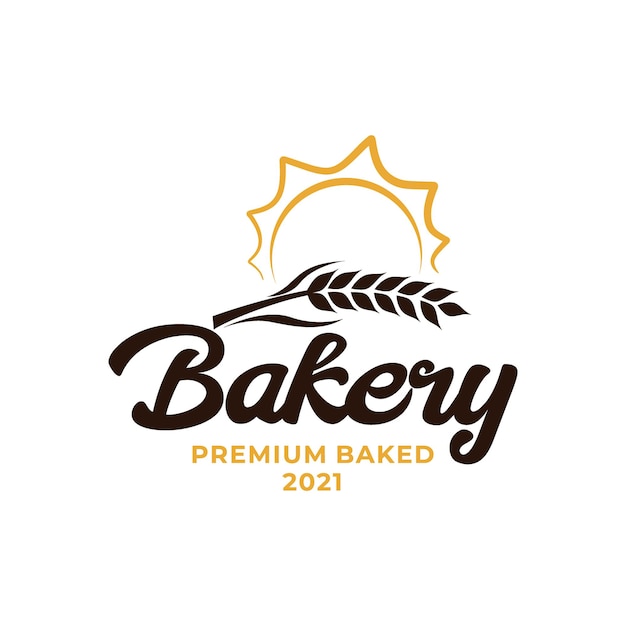 Wheat Bakery Logo. Wheat rice agriculture logo  