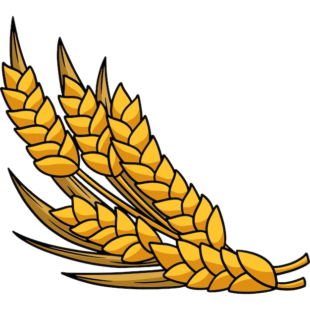 Wheat Cartoon Colored Clipart Illustration