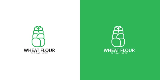 wheat flour logo minimalist design idea