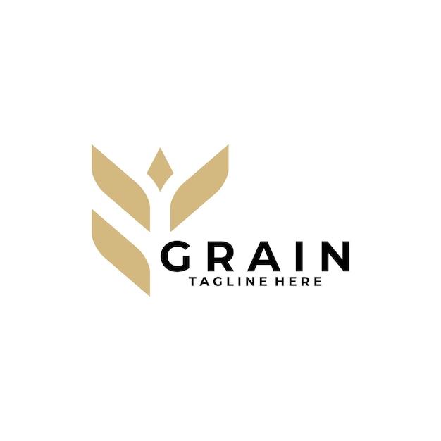 Wheat grain logo icon vector isolated