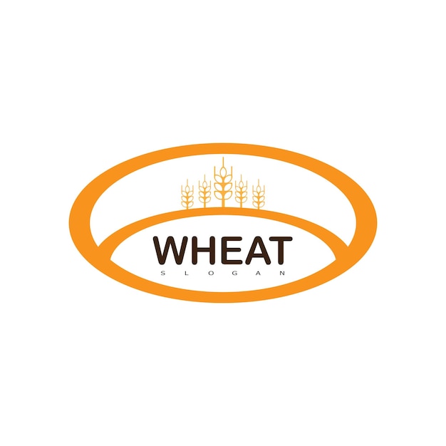 wheat logo design nature food