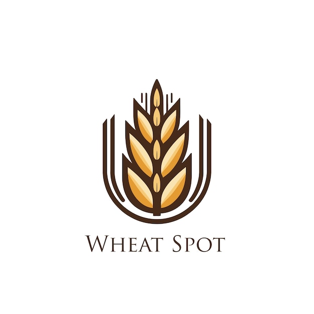 Wheat logo design vector template Ears of wheat symbol