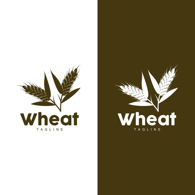 Wheat Logo Grain Design Simple Illustration Template