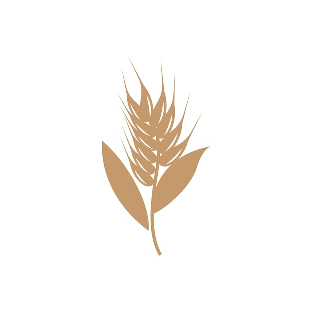 Wheat Logo Simple Farmer Garden Design Vector Template Silhouette Illustration