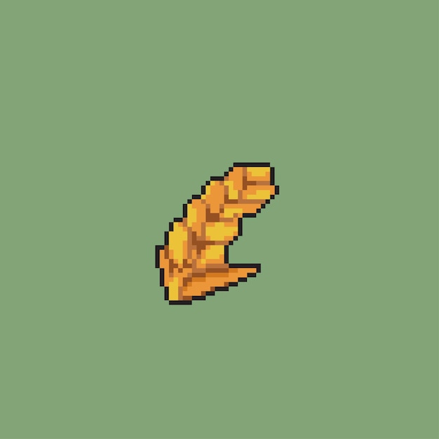 wheat in pixel art style