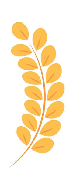 Wheat wreath element Vector illustration