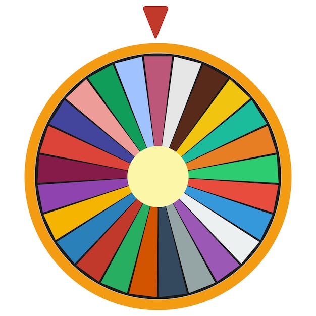 Wheel of Fortune luck flat icon