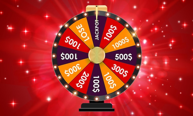 Wheel of Fortune, Lucky Icon with Place for Text. Vector Illustration EPS10