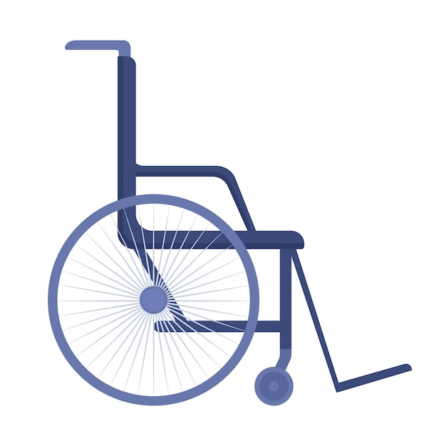 Wheelchair semi flat color vector object