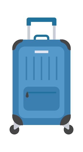 Wheeled suitcase Travel Baggage Vector illustration