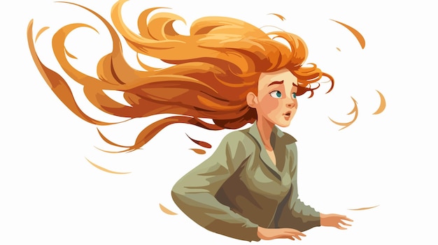 Vector whimsical cartoon gust of wind vector illustration