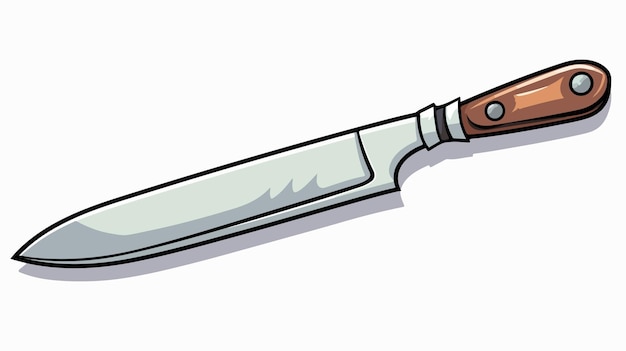 Whimsical Cartoon Knife Illustration for Culinary Designs