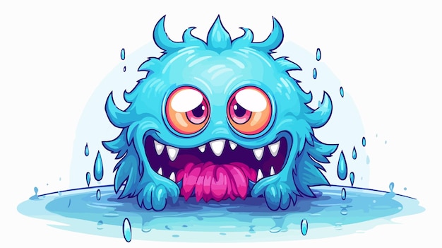 Whimsical Cartoon Monster Character for Creative Projects