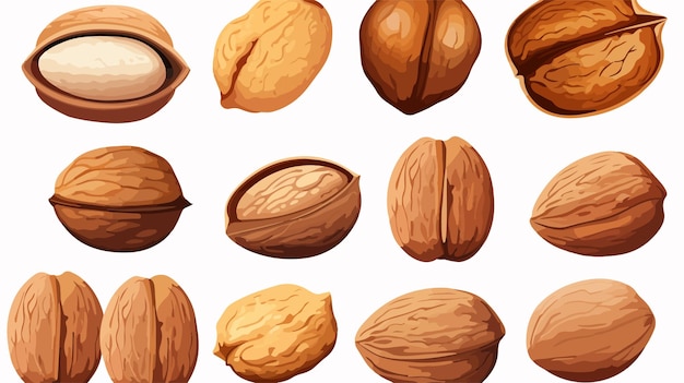 Whimsical Cartoon Nuts Vector Illustration for Creative Projects