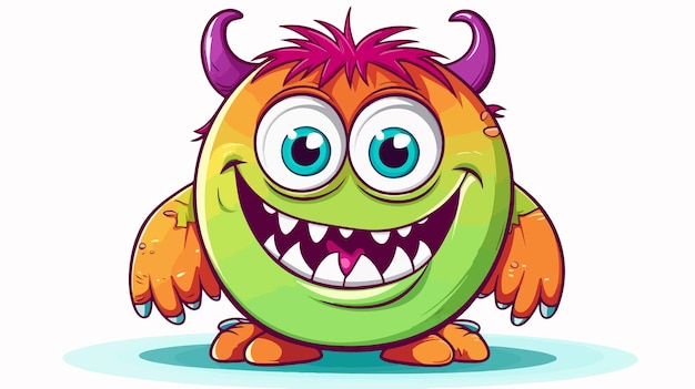 Whimsical Childs Drawing of a Friendly Monster Stock Illustration