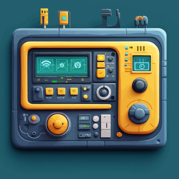 Whimsical Home Automation Control Panel Illustration vector illustration