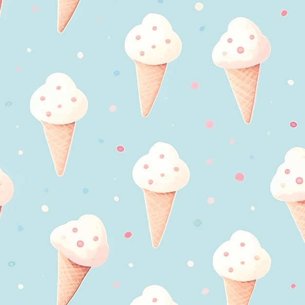 Whimsical ice cream cone pattern