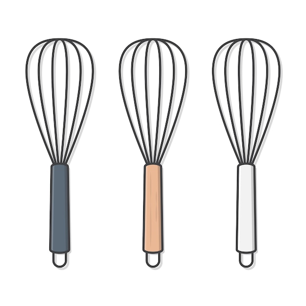 Whisk Flat . Egg Beater   Illustration. Kitchen Utensil For Cooking