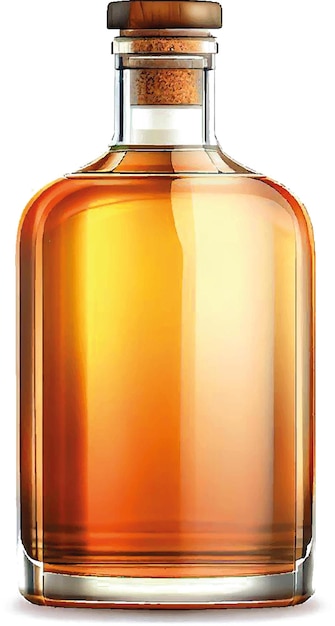 Whiskey Glass Bottle AI vector art digital illustration image