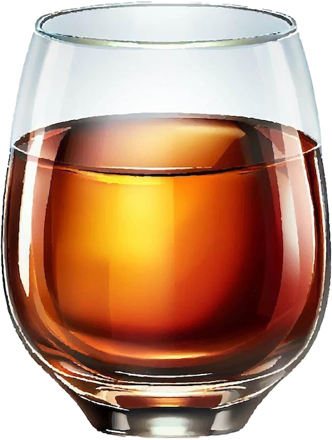 whiskey glass vector illustration