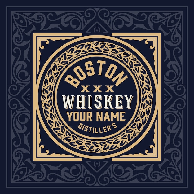 Whiskey Label vintage  retro 