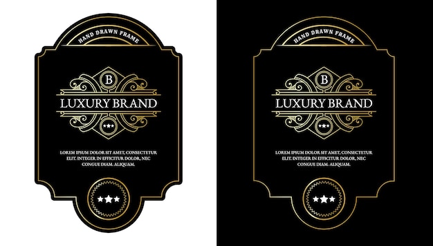 Whiskey labels with logo typography for beer whiskey alcohol drinks bottle packaging Engraving