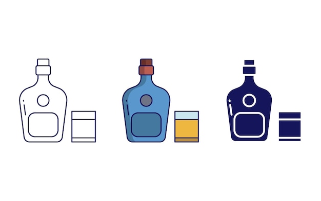 Whiskey vector icon