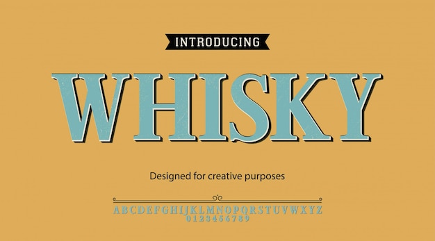 Whisky typeface.For labels and different type designs