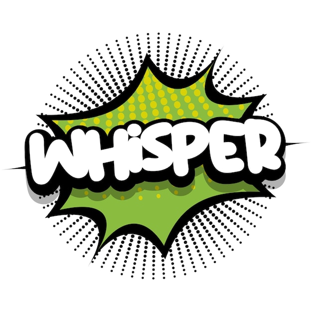 Whisper Comic book explosion bubble vector illustration