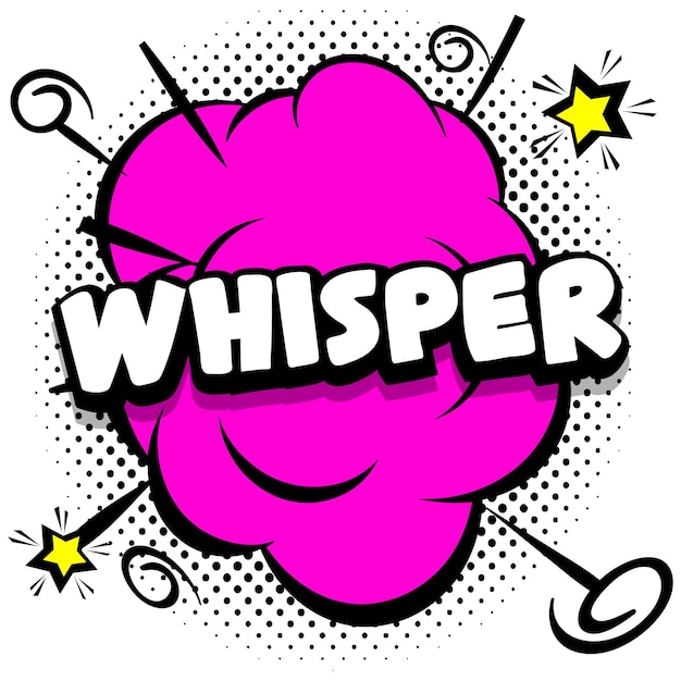 Whisper Comic bright template with speech bubbles on colorful frames