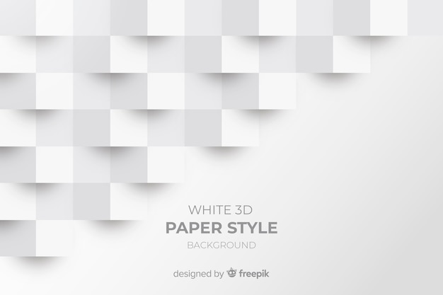 White 3d paper style background