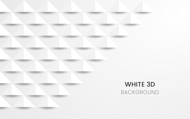 White 3d with triangle  background 