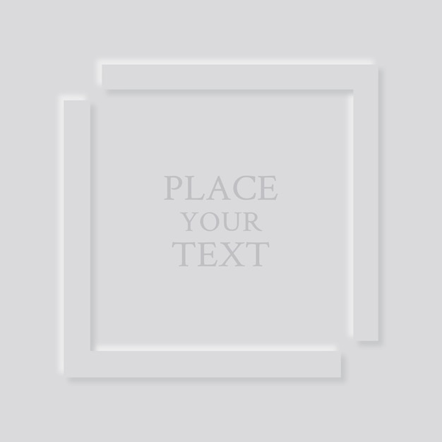 White abstract background in neomorphism style with place for business text.