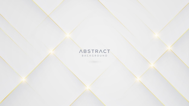 White abstract background with golden lines