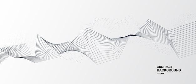 White abstract background with wavy lines.