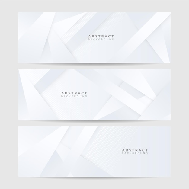 White abstract modern banner background design Vector graphic pattern template illustration