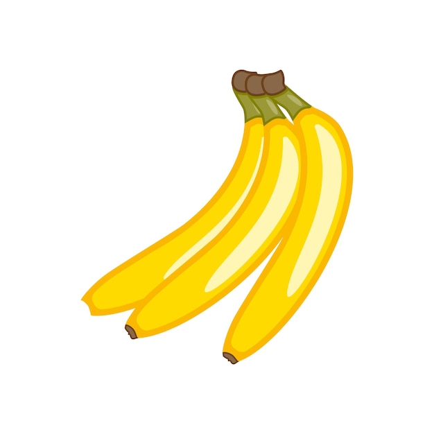 On a white background a banana fruit vector illustration