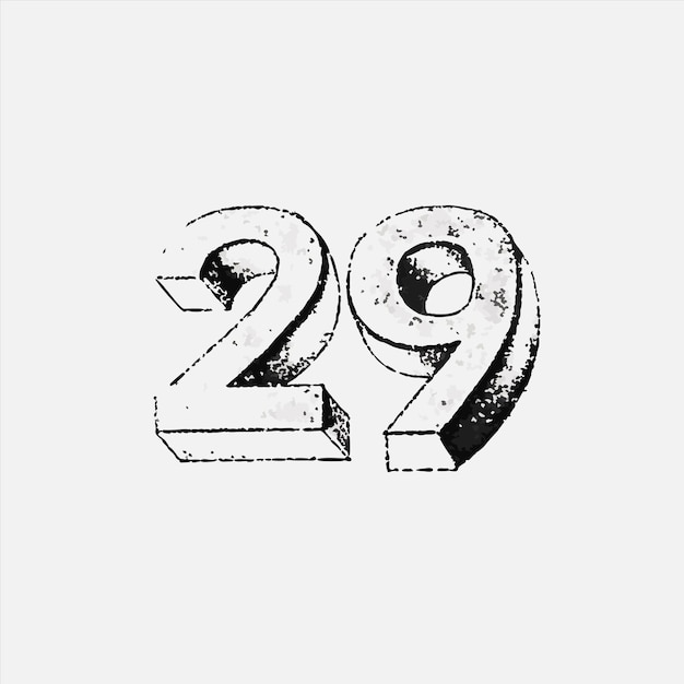 Vector a white background with the number 28 on it