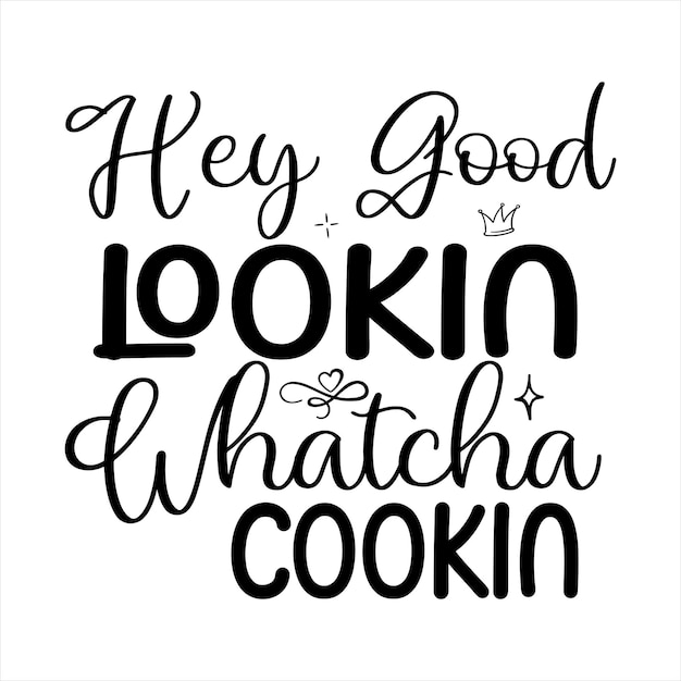 Vector a white background with a picture of a text quot happy cook quot