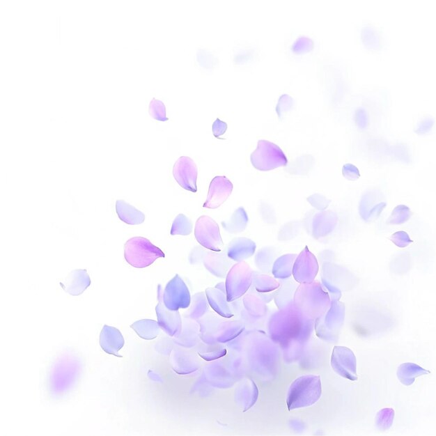 Vector a white background with purple petals and a white background