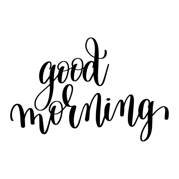 Vector a white background with a quote that says good morning