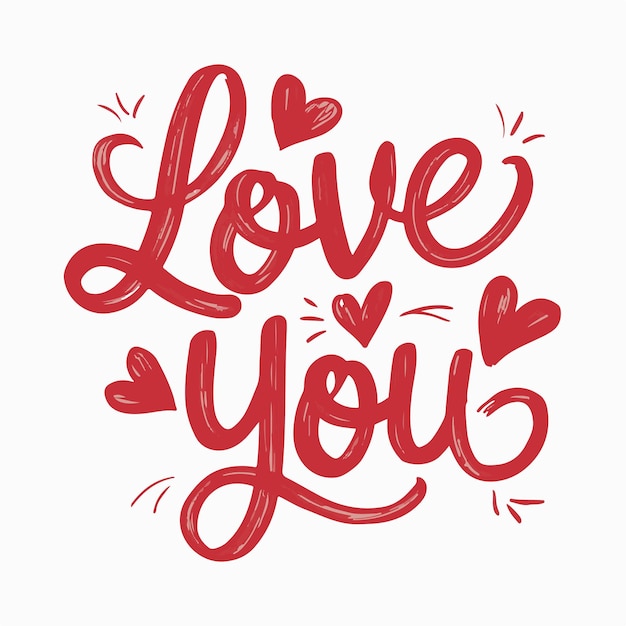 a white background with a red heart and the words love you on it