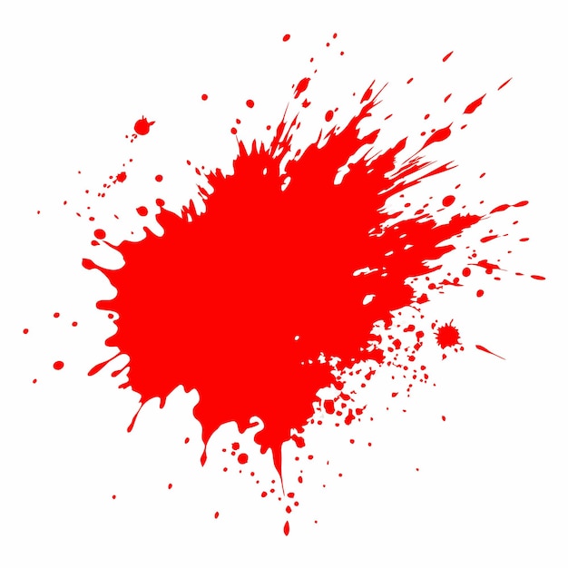 White background with a Red ink splatter vector 30