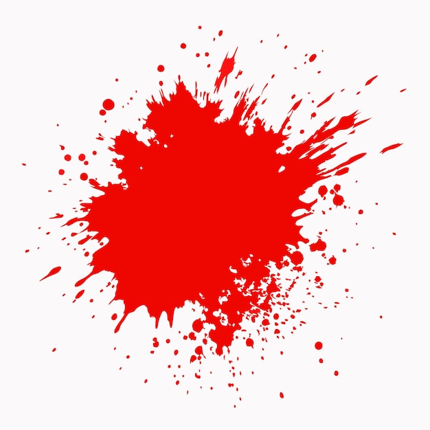 Vector white background with a red ink splatter vector 9