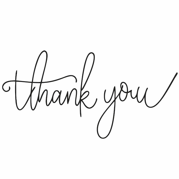 a white background with a thank you written on it