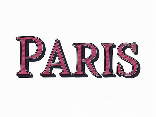 Vector a white background with the word paris written on it