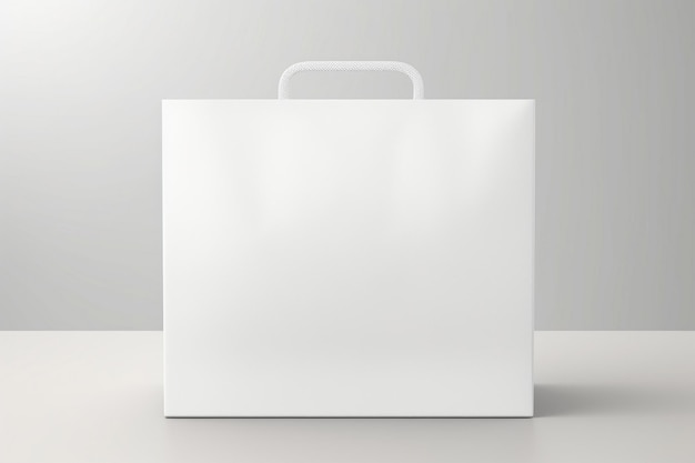 Vector a white bag with a handle that says the word on it