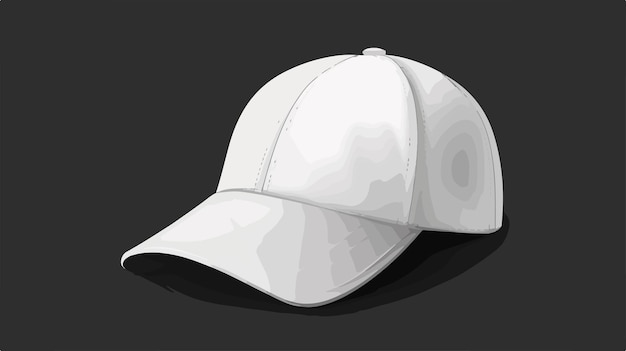 a white baseball cap with a white band